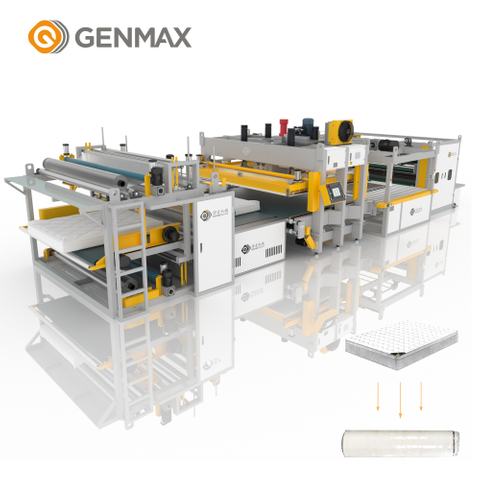 AMC-620 Fully Automatic Mattress Compression Folding And Roll Packing Mattress Machine Line 