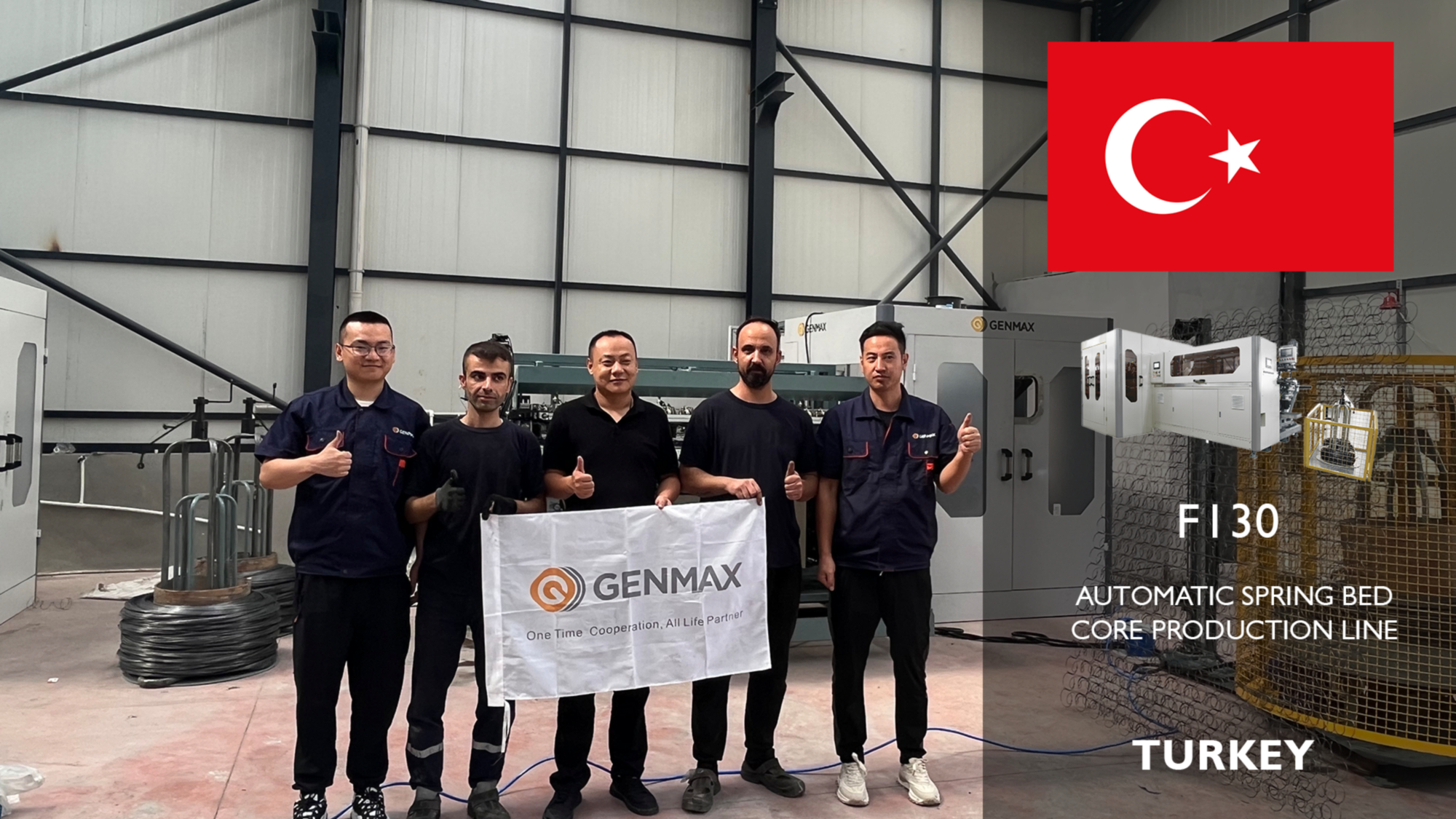 GENMAX-F130-Automatic Spring Bed Core Production Line voice from TURKEY customers