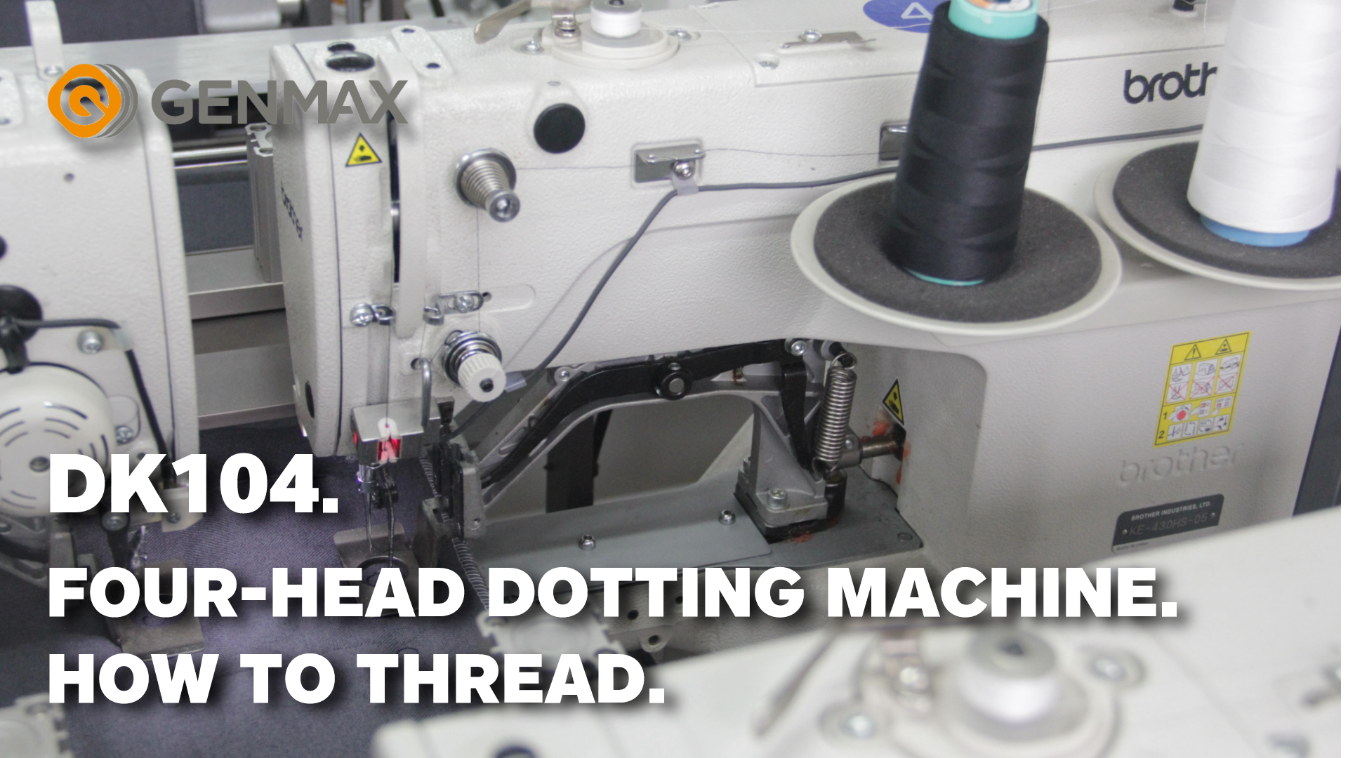DK104. Four-Head Dotting Machine. HOW TO THREAD.