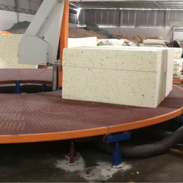 PU Polyurethane Horizontal Sponge Cutting Machine in factory