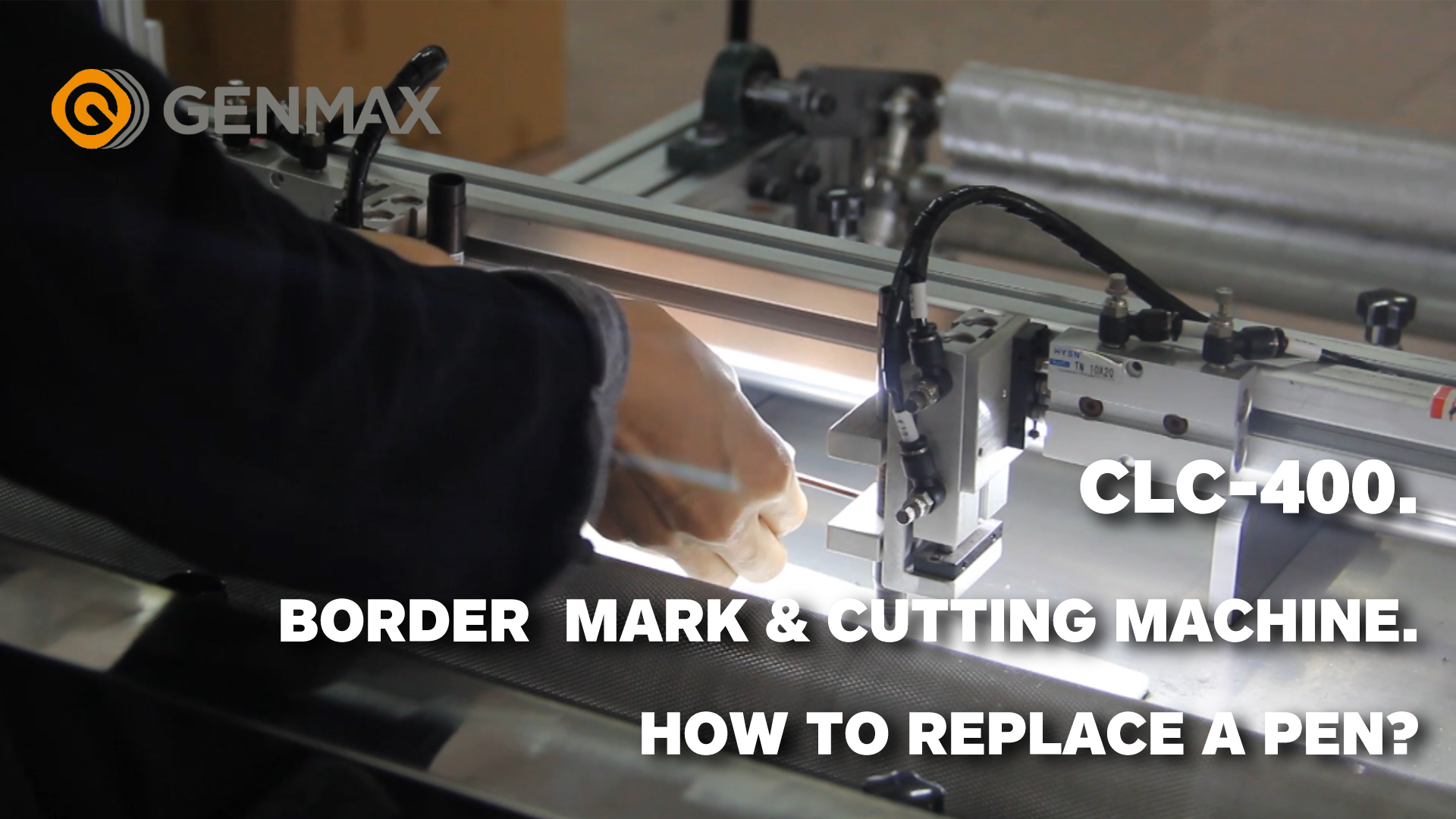 CLC-400Border Mark & Cutting Machine.How to replace a pen?